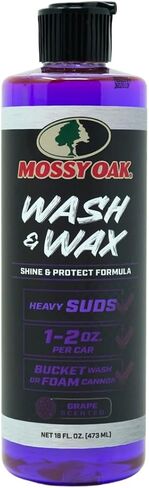 CLENZOIL Mossy Oak Wash & Wax, Concentrated Foam Car Wash Soap with Wax Protection for Trucks SUVs Cars Jeeps UTVs ATVs & Motorcycles, pH Balanced, Cleans & Shines in One Step, Made in USA, 16 oz in Kuwait