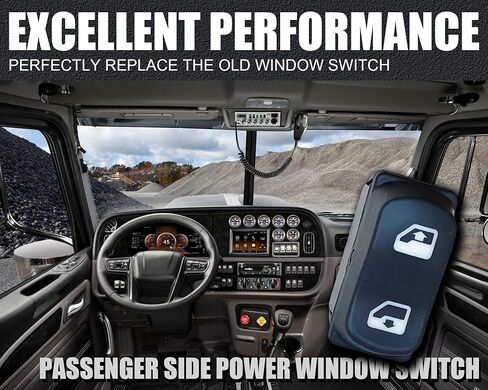 Passenger Side Power Window Switch Compatible with Peterbilt Truck, 1609210 1609210PKG 577.75618 in Kuwait