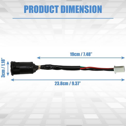 Key Ignition Switch Replacement for Tao Tao 50cc 110cc 125cc 150cc 200cc 250cc Motorcycle ATV Sunl Roketa ATV Quad Super Pocket Dirt Bike Electric Scooter 4 Wire 4 Pin with 2 Keys in Kuwait