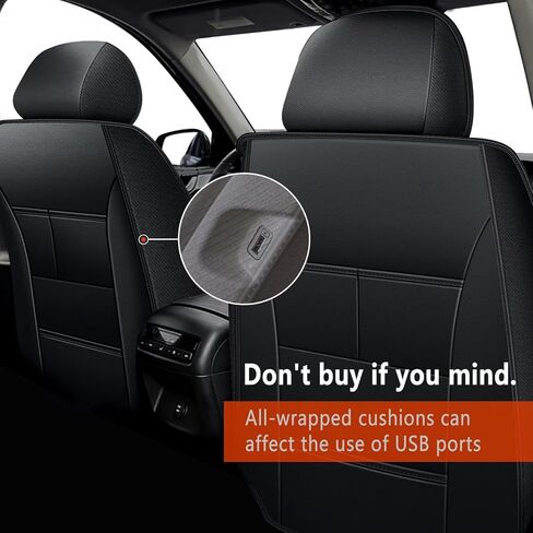 7 Seats Car Seat Covers Fit for Hyundai Palisade 2020-2024 2025,Full Set Seat Cover Waterproof Faux Leather Seat Covers with Airbag Compatible(Black, 3 Rows 7 Seats) in Kuwait