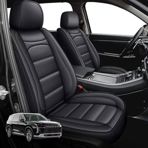 7 Seats Car Seat Covers Fit for Hyundai Palisade 2020-2024 2025,Full Set Seat Cover Waterproof Faux Leather Seat Covers with Airbag Compatible(Black, 3 Rows 7 Seats) in Saudi Arabia