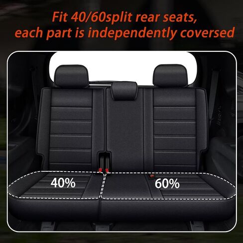 7 Seats Car Seat Covers Fit for Hyundai Palisade 2020-2024 2025,Full Set Seat Cover Waterproof Faux Leather Seat Covers with Airbag Compatible(Black, 3 Rows 7 Seats) in Kuwait