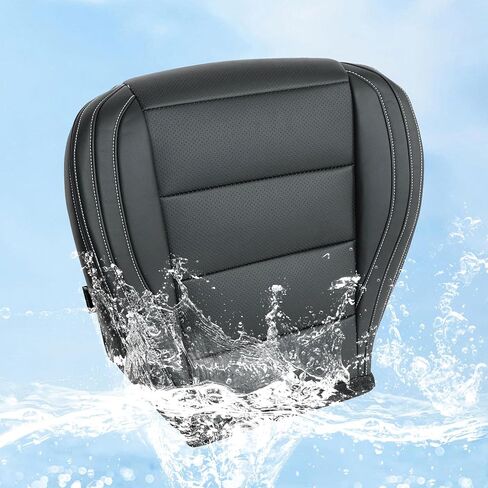Driver & Passenger Side Bottom Perforated Leather Seat Cover Black Compatible with Ford Mustang 2015 2016 2017 2018 2019 2020 2021 2022 2023 in Saudi Arabia