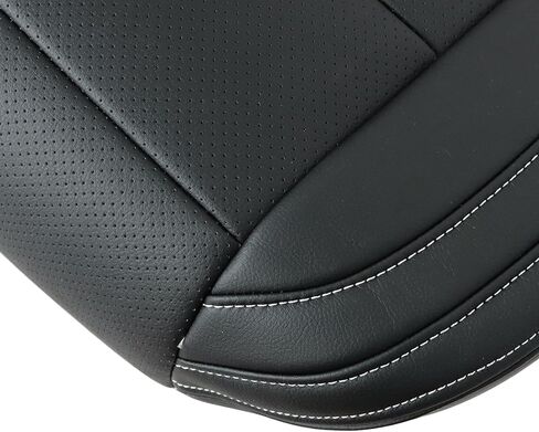 Driver & Passenger Side Bottom Perforated Leather Seat Cover Black Compatible with Ford Mustang 2015 2016 2017 2018 2019 2020 2021 2022 2023 in Saudi Arabia
