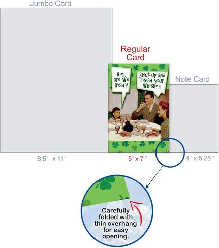 NobleWorks - 1 Funny Card for St Patrick's Day - Saint Pattys Irish Humor, Fun Greeting with Envelope - Are We Irish C6761SPG in Saudi Arabia