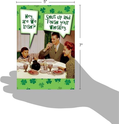 NobleWorks - 1 Funny Card for St Patrick's Day - Saint Pattys Irish Humor, Fun Greeting with Envelope - Are We Irish C6761SPG in Saudi Arabia