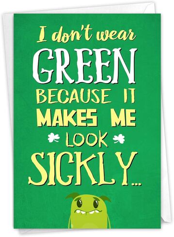 NobleWorks - 1 Funny Card for St Patrick's Day - Saint Pattys Irish Humor, Fun Greeting with Envelope - Are We Irish C6761SPG in Saudi Arabia