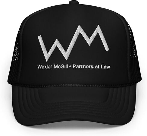 Donkey Tees Wexler McGill Lawyer Law Firm - Saul Goodman Show Humor Fan - Adjustable Foam Trucker Hat Black in Kuwait