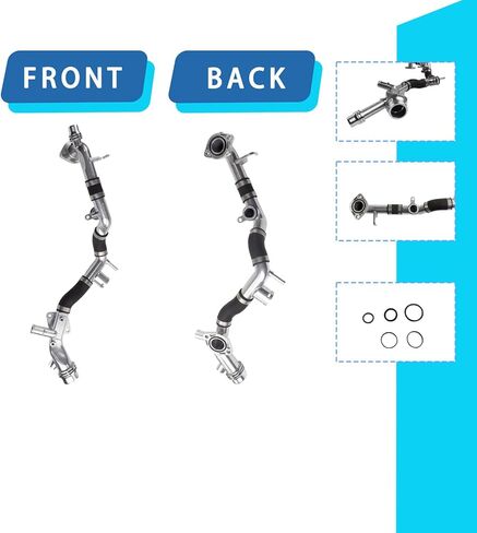 Upgraded aluminum Engine Coolant Radiator Pipe Water Hose Line Compatible with Audi Q7 2011-2015, S4 2010-2012, S5 2010-2011, 3.0L in Kuwait