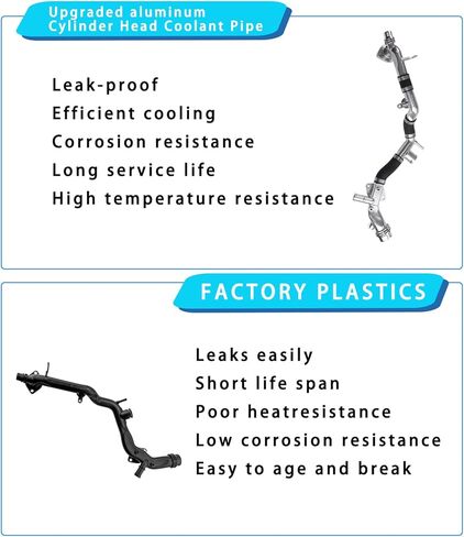 Upgraded aluminum Engine Coolant Radiator Pipe Water Hose Line Compatible with Audi Q7 2011-2015, S4 2010-2012, S5 2010-2011, 3.0L in Kuwait