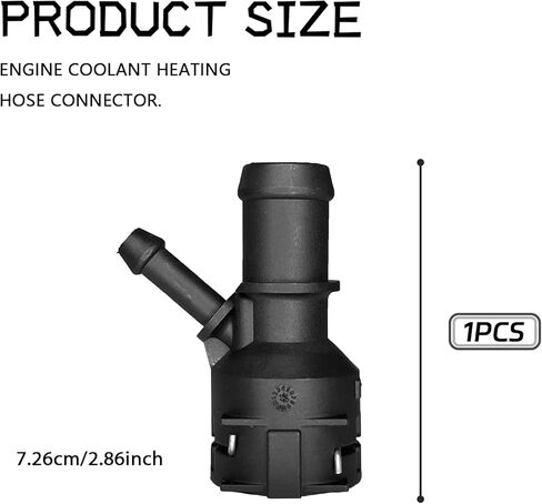 موصل خرطوم سخان سائل تبريد المحرك متوافق مع VW Golf Passat CC Eos Tiguan Beetle، Audi A3 TT Q3 Quattro استبدال 1K0122291C 1K0122101BB 1K0122101BC محول أنابيب مياه تبريد المبرد in Kuwait