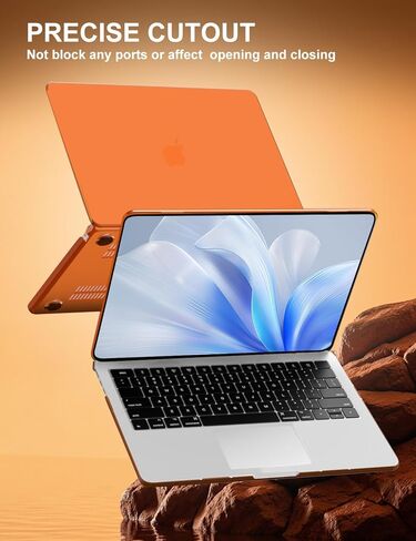 مجموعة حافظة صلبة شفافة غير لامعة من PHOCAR لجهاز MacBook Air 13.6 بوصة من موديلات M4/M3/M2 A3240/A3113/A2681، غطاء واقٍ مضاد لبصمات الأصابع مع غطاء لوحة المفاتيح، واقي شاشة ولوحة ماوس in Kuwait