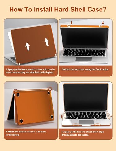مجموعة حافظة صلبة شفافة غير لامعة من PHOCAR لجهاز MacBook Air 13.6 بوصة من موديلات M4/M3/M2 A3240/A3113/A2681، غطاء واقٍ مضاد لبصمات الأصابع مع غطاء لوحة المفاتيح، واقي شاشة ولوحة ماوس in Kuwait