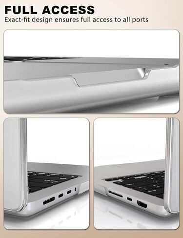 حافظة PHOCAR شفافة لجهاز MacBook Pro 14 بوصة M5 (M4/M3/M2/M1Pro)، غطاء MacBook Pro 14 فائق النحافة مع غطاء لوحة المفاتيح، واقي الشاشة ولوحة الماوس، مجموعة ملحقات الحماية الكاملة لجهاز MacBook Pro 14" in Kuwait