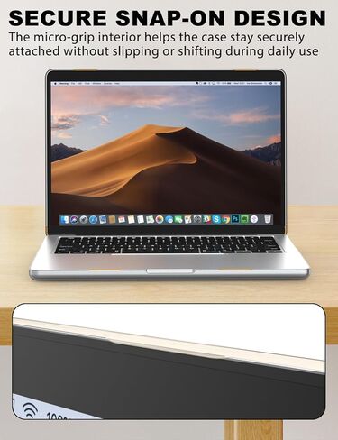 حافظة PHOCAR شفافة لجهاز MacBook Pro 14 بوصة M5 (M4/M3/M2/M1Pro)، غطاء MacBook Pro 14 فائق النحافة مع غطاء لوحة المفاتيح، واقي الشاشة ولوحة الماوس، مجموعة ملحقات الحماية الكاملة لجهاز MacBook Pro 14" in Kuwait