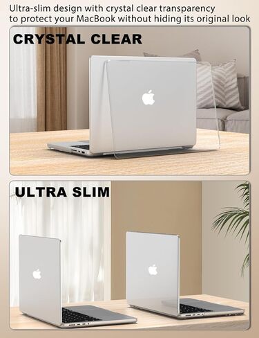حافظة PHOCAR شفافة لجهاز MacBook Pro 14 بوصة M5 (M4/M3/M2/M1Pro)، غطاء MacBook Pro 14 فائق النحافة مع غطاء لوحة المفاتيح، واقي الشاشة ولوحة الماوس، مجموعة ملحقات الحماية الكاملة لجهاز MacBook Pro 14" in Kuwait