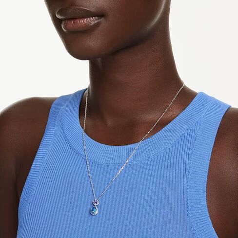 Swarovski Chroma pendant, Mixed cuts, Multicolored, Rhodium plated in Saudi Arabia