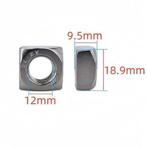 M4 Square Nuts, Machine Screw Nuts, 304 Stainless Steel, Metric, 120Pcs in Kuwait