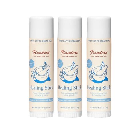 Flanders Healing Balm Stick - Safe for All Ages, Irritated Skin & Lips, Nipple Balm, Drool Rash, Raw Cuticles, Windburned Cheeks, Nostrils, Unscented (0.5oz) in Saudi Arabia