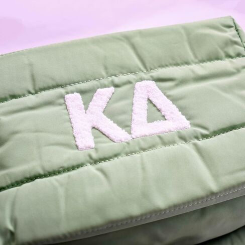 Sorority Shop Kappa Delta Makeup Bag - Puffer Style with Sorority Letters, Travel Cosmetic Bag with Zipper Closure, Perfect Kappa Delta Sorority Gifts for Women in Saudi Arabia