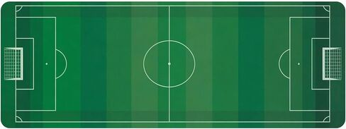Leather Soccer Field Pattern Desk Pad, Colorful Art Mouse Pad Large Computer Keyboard Gaming Mousepad Waterproof Desktop Protector & Cover, Decorative PU Leather Laptop Mouse Mat 10 x 25.6 inch V1 in Saudi Arabia