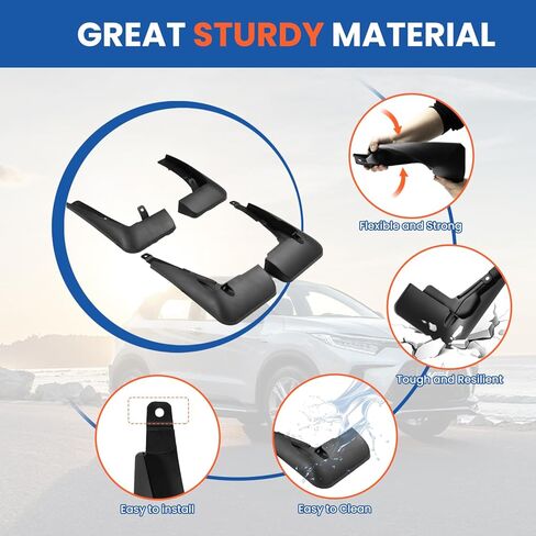 4PCS Mud Guards Splash Flaps Mudflaps Compatible with Toyota Highlander 2020-2024(Not for 4WD) Auto Exterior Accessories Front Rear Tire Mudguards Kit Vehicle Wheel Liner Fenders in Kuwait