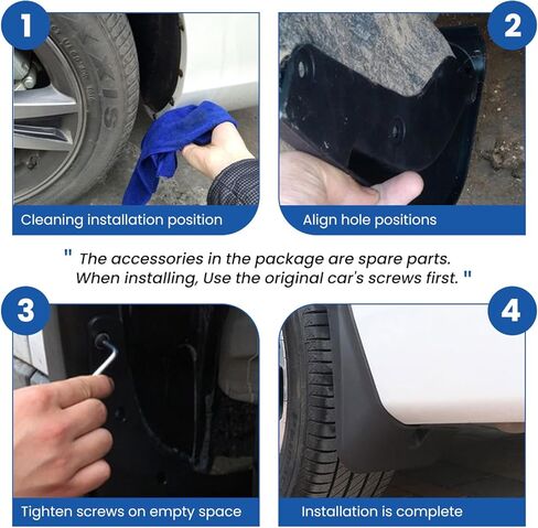 4PCS Mud Guards Splash Flaps Mudflaps Compatible with Toyota Highlander 2020-2024(Not for 4WD) Auto Exterior Accessories Front Rear Tire Mudguards Kit Vehicle Wheel Liner Fenders in Kuwait