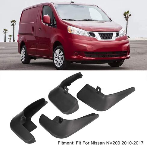 اللوحات الطينية للسيارة NV200 2010 2017، 4 قطع بديلة من واقيات الطين، بلاستيك، أمامي وخلفي in Saudi Arabia