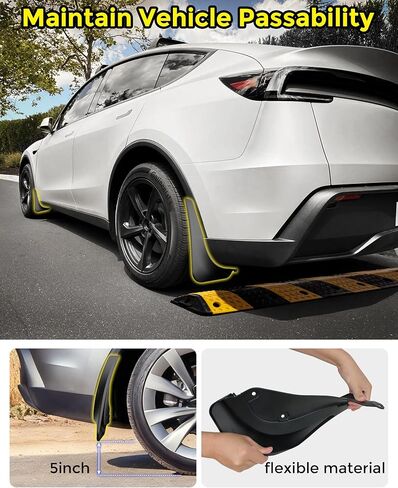 Mud Flaps for New Tesla Model Y Juniper 2026 2025 Fender Accessories, All-Weather Front and Rear Splash Guards 4PCS, PP Plastic Heavy-Duty Mudflaps, Maximum Rock & Mud Protection in Saudi Arabia