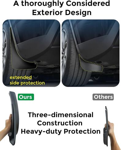 Mud Flaps for New Tesla Model Y Juniper 2026 2025 Fender Accessories, All-Weather Front and Rear Splash Guards 4PCS, PP Plastic Heavy-Duty Mudflaps, Maximum Rock & Mud Protection in Saudi Arabia