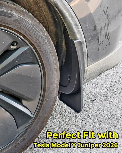Mud Flaps for New Tesla Model Y Juniper 2026 2025 Fender Accessories, All-Weather Front and Rear Splash Guards 4PCS, PP Plastic Heavy-Duty Mudflaps, Maximum Rock & Mud Protection in Saudi Arabia