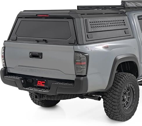 غطاء سرير لشاحنة Rough Country Truck لسيارة Toyota Tacoma (2016-2023) سرير 5 أقدام - تصميم معياري، قفل أبواب الوصول إلى جناح النورس، لوحات مولي، إضاءة داخلية LED in Saudi Arabia