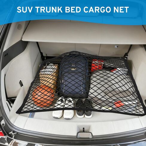Cargo Net for SUV Rear Trunk Bed Compatible with Subaru Outback Crosstrek Forester Ascent WRX Impreza Legacy 2000-2025 2026 Accessories Elastic Netting Cover Net Stretchable Mesh Organizer in Kuwait