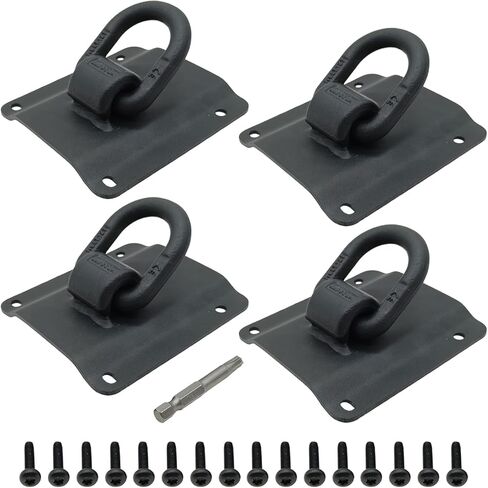 مثبتات ربط لسرير الشاحنة شديدة التحمل لسيارة Ford F150 F250 F350 & Raptor 2015–2026 - بديل لـ FL3Z-99000A64-B & FL3Z-9928408-AB، مثبتات ربط البضائع المتوافقة مع BoxLink مع حلقة D (4 عبوات) in Kuwait