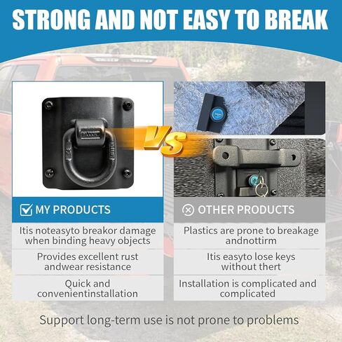 مثبتات ربط لسرير الشاحنة شديدة التحمل لسيارة Ford F150 F250 F350 & Raptor 2015–2026 - بديل لـ FL3Z-99000A64-B & FL3Z-9928408-AB، مثبتات ربط البضائع المتوافقة مع BoxLink مع حلقة D (4 عبوات) in Kuwait