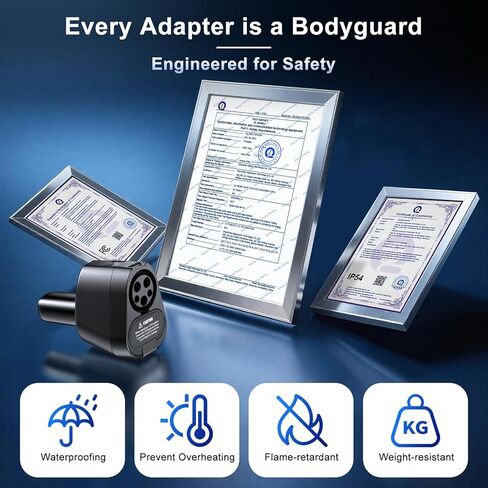 SORGHUM 2-in-1 CCS & J1772 to Tesla Adapter - CCS to NACS Adapter Compatible with Tesla Model Y/3/S/X/Cybertruck Max 250KW DC Superfast Charging for Electrify America/ChargePoint/EVgo/Blink in Kuwait