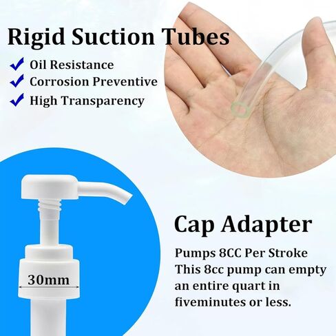 Car Transmision Fluid Pump Kit, Gear Oil Transfer and Differential Fluid Pump for Standard Quart Bottle, Gear Oil Transmission Kit with 3rd Adapter & 8mm 10mm Adapter, Fits Most Vehicle in Kuwait