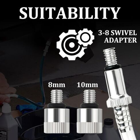 Car Transmision Fluid Pump Kit, Gear Oil Transfer and Differential Fluid Pump for Standard Quart Bottle, Gear Oil Transmission Kit with 3rd Adapter & 8mm 10mm Adapter, Fits Most Vehicle in Kuwait