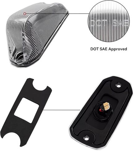 KOMAS 5PCS Cab Roof Top Marker Lights Assembly Amber Led Clearance Running Lamps Compatible with Dodge Ram 2014-2023 ProMaster 1500 2500 3500, (Smoke Clear Lens) in Saudi Arabia