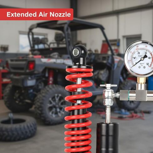 مجموعة أدوات تعبئة الصدمات بالنيتروجين 700 رطل لكل بوصة مربعة عالية الدقة بدون فقدان أداة تعبئة النيتروجين مع امتداد لصدمات صمام شريدر تناسب جميع الصدمات مع صمام تعبئة شريدر in Kuwait