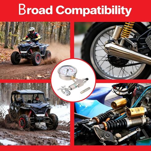 مجموعة أدوات تعبئة الصدمات بالنيتروجين 700 رطل لكل بوصة مربعة عالية الدقة بدون فقدان أداة تعبئة النيتروجين مع امتداد لصدمات صمام شريدر تناسب جميع الصدمات مع صمام تعبئة شريدر in Kuwait