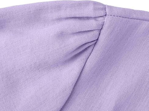 Cotton Dress for Women's 2026 Fashion V Neck Ruffle Pleated Knee Length Dress 3/4 Sleeves Gauze Bodycon Beach Clothes in Saudi Arabia