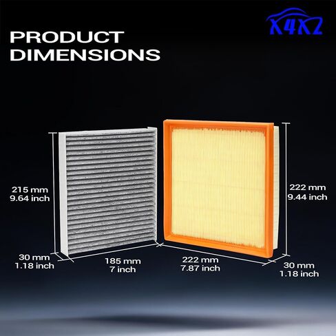 CA12295 CF12157 Engine & Cabin Air Filter Kit for 2020-2025 Subaru Outback Legacy, 2018-2025 Crosstrek, 2019-2025 Ascent, 2017-2025 Impreza, 2018-2022 XV 2.0L 2.4L 2.5L Replace 87139-58010 16546-AA16A in Saudi Arabia