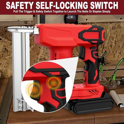 Pneumatic Brad Nailer, Nail Gun, Accepts 18 Gauge 3/8 to 2 Inch Brad Nails in Kuwait