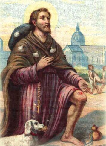 VPP St Rocco (Rock Roch) Medal Italy Key Ring Gift Box Prayer Card in Kuwait