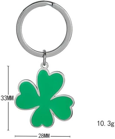 The Lucky Four Leaf Clover Cloverleaf Cute Zinc Alloy Key Chain Ring Keychain Fortune Pendant Souvenir Gift in Kuwait