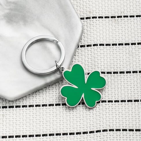 The Lucky Four Leaf Clover Cloverleaf Cute Zinc Alloy Key Chain Ring Keychain Fortune Pendant Souvenir Gift in Kuwait