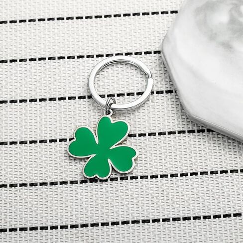 The Lucky Four Leaf Clover Cloverleaf Cute Zinc Alloy Key Chain Ring Keychain Fortune Pendant Souvenir Gift in Kuwait