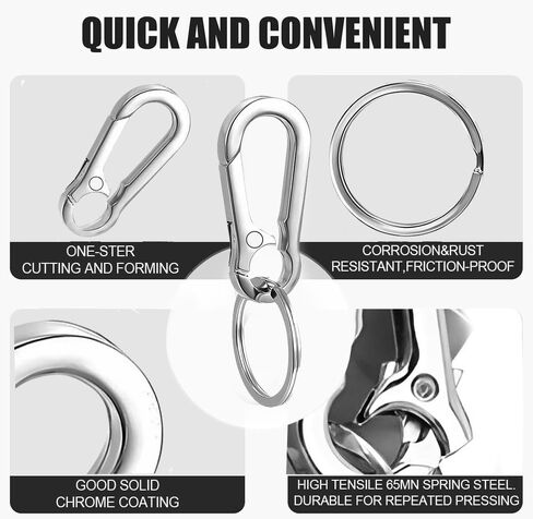 Metal Keychain Key Ring Holder, Key Organizer for Home and Car Keys, Durable Key Clip for Men and Women in Saudi Arabia