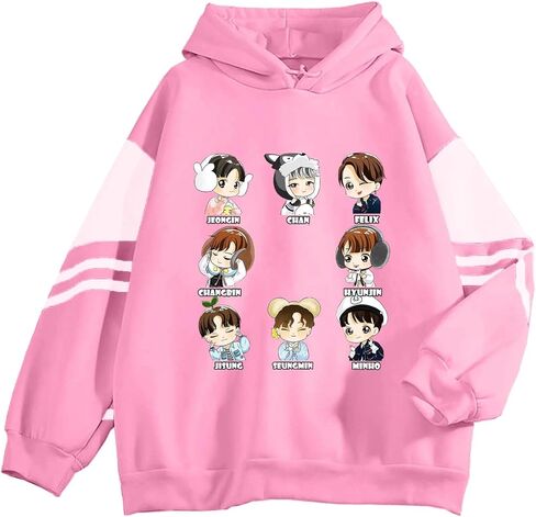 babyhealthy Bangchan Hoodie Felix Sweatshirt Hyunjin Minho Seungmin Fans Hooded Sweater Shirt Merch for Women in Kuwait